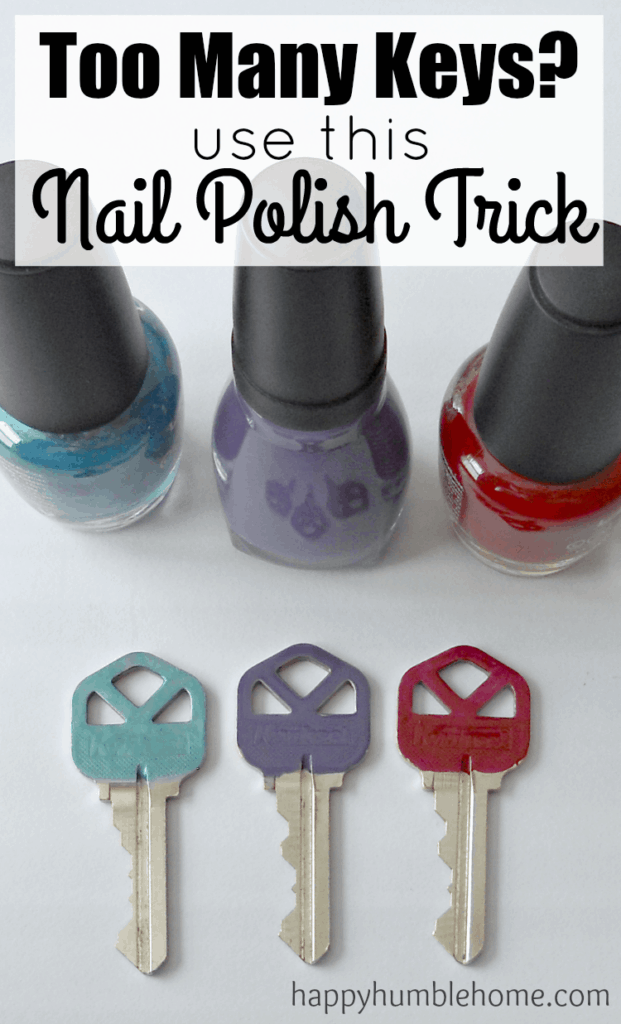 Keep track of your keys with this nail polsih trick! Wow! How smart and easy to do! This made my life so much easier!!