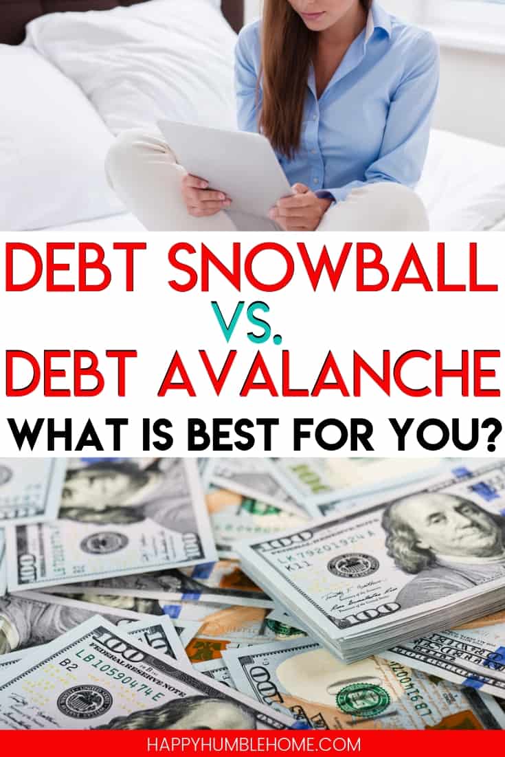 Debt Snowball vs. Debt Avalanche - which strategy is right for you? Learn all the important information you need to know about each one and choose the strategy that helps you pay off your debt fastest! If you feel like you're drowning in debt, you need to read this! Free printable debt tracker included! Debt Snowball vs. Debt Avalanche - which strategy is right for you? Learn all the important information you need to know about each one and choose the strategy that helps you pay off your debt fastest! If you feel like you're drowning in debt, you need to read this! Free printable debt tracker included!