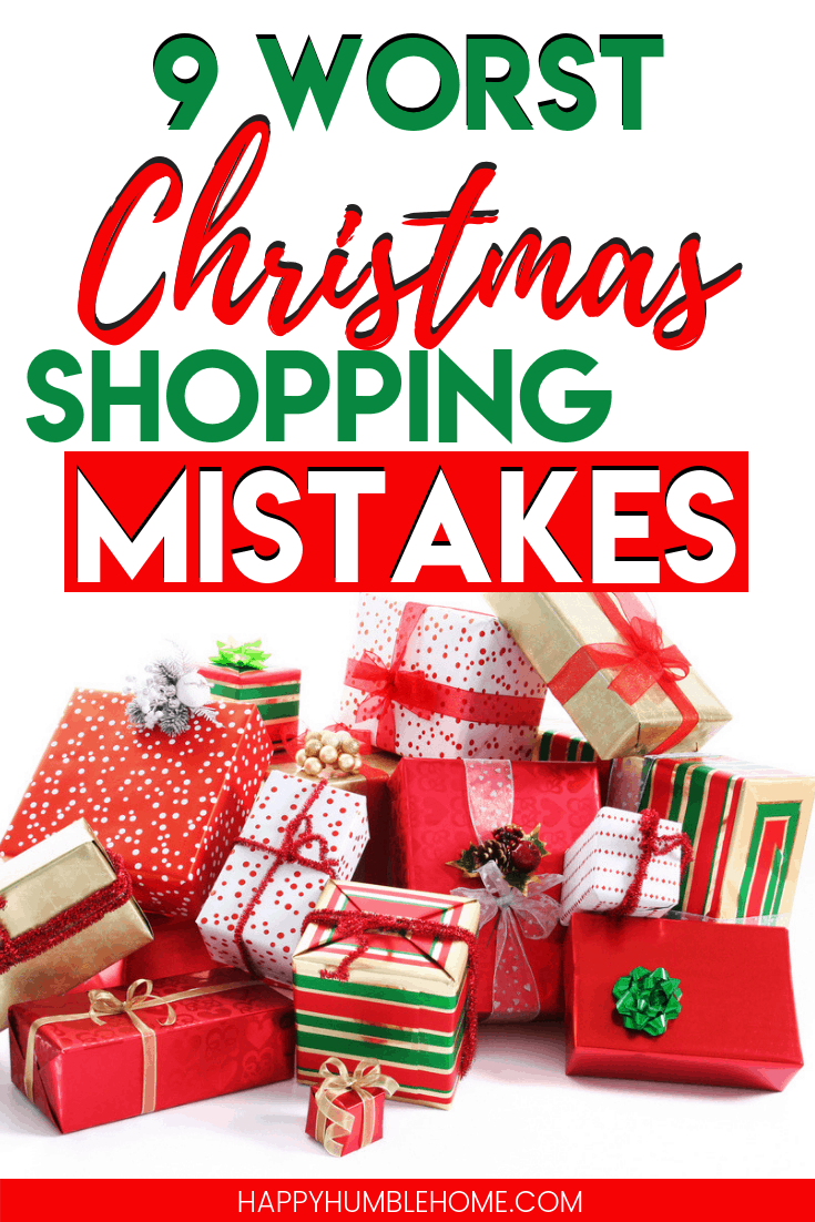 9 Worst Christmas Shopping Mistakes - Don't waste you money making these easy to avoid mistakes this holiday season! Learn how to avoid these mistakes and save big during your holiday shopping today! 