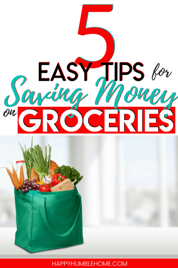 5 Easy Tips for Saving Money on Groceries - These simple frugal living ideas with help you get started with grocery savings without coupons! You can feed your families healthy food on a budget! Read this before you make your next shopping list! 5 Easy Tips for Saving Money on Groceries - Spend less on groceries with these simple frugal living ideas with help you get started with grocery savings without coupons! You can feed your families healthy food on a budget! Read this before you make your next shopping list!
