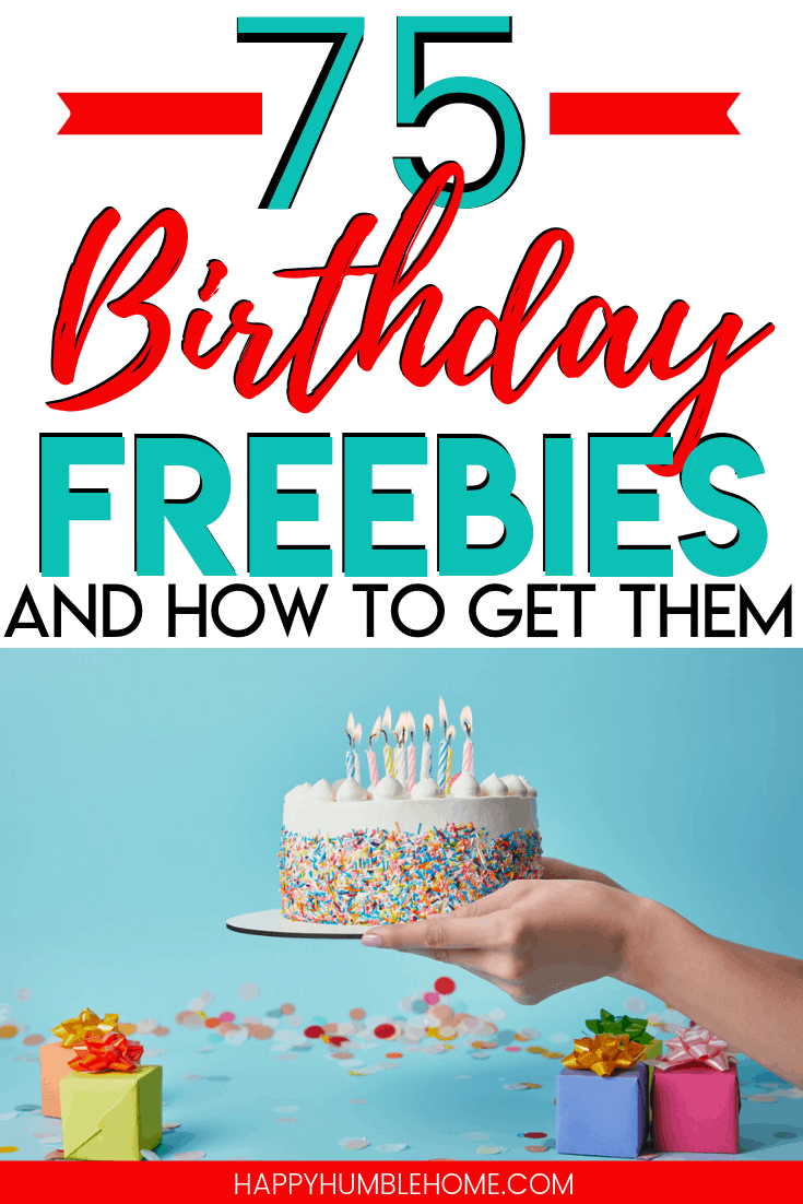 75 Birthday Freebies (and how to get them!) - Wow! Great list of free stuff you can get on your birthday! I knew about freebies for kids but I didn't know that adults can get them too! What a great way to save money and have fun. Pinning this for my birthday. #birthday #freebies #savemoney #budget #family #kids #fun #freestuff 75 Birthday Freebies (and how to get them!) - Wow! Great list of free stuff you can get on your birthday! I knew about freebies for kids but I didn't know that adults can get them too! What a great way to save money and have fun. Pinning this for my birthday. #birthday #freebies #savemoney #budget #family #kids #fun #freestuff