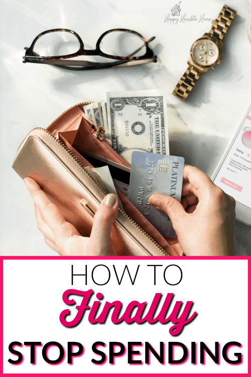 How to Finally Stop Spending - If you're struggling with your shopping habit and spending too much money this post is for you! These tips will help you live within your means and save money by cutting back on spending and getting control of your money. Must read!!!