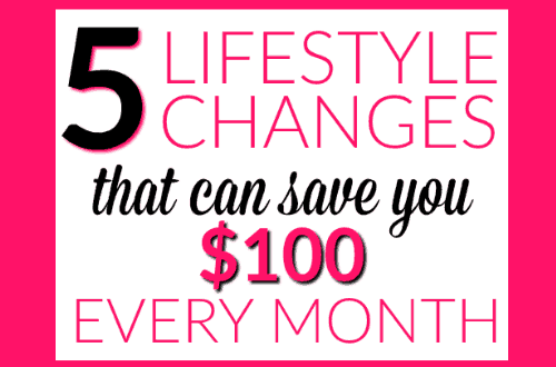 5 Lifestyle Changes that can save you $100 every month