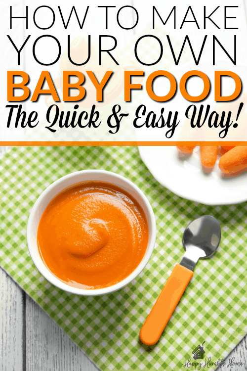 How to make your own Baby Food the Quick and Easy Way - If you're thinking about making your own baby food but you don't want to spend a lot of time making it, this post will show you how fast and easy it can be!