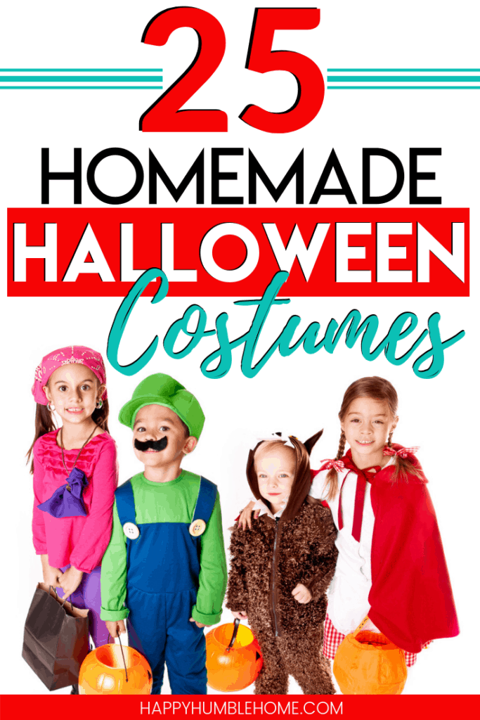 Homemade Halloween Costume Ideas - These simple DIY costume suggestions are so easy and your child will love them! The tutorials are easy enough that even I can do it! Homemade Halloween Costume Ideas - These simple DIY costume suggestions are so easy and your child will love them! The tutorials are easy enough that even I can do it!