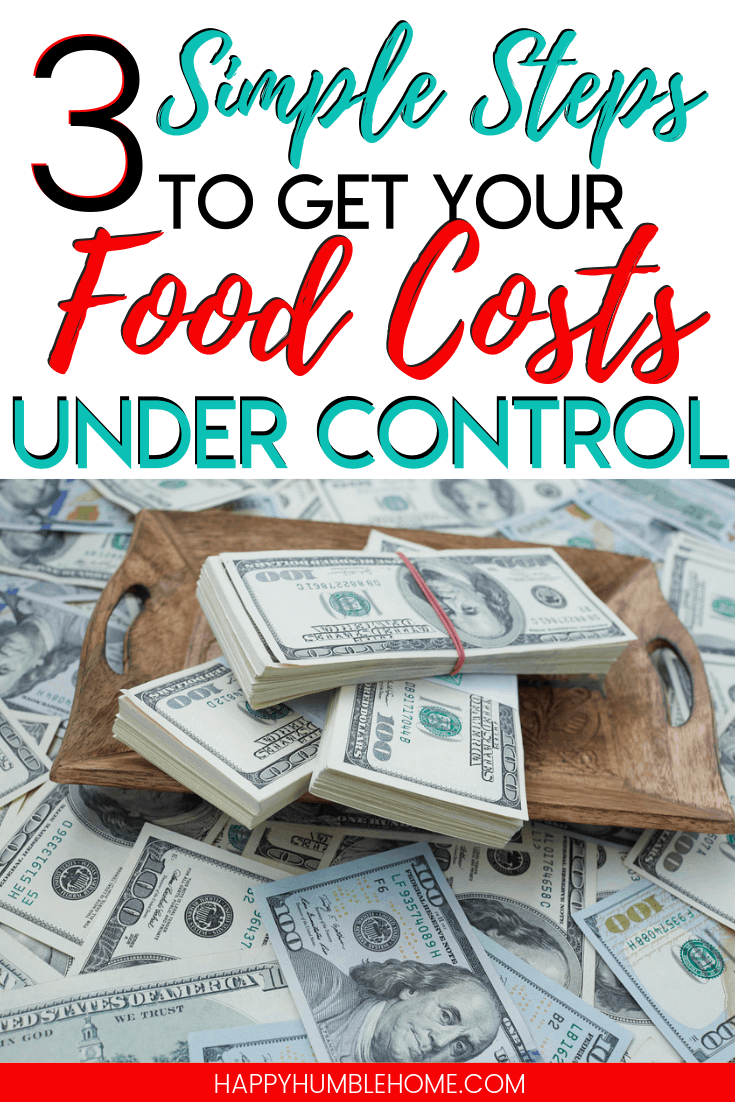 3 Simple Steps to get your Food Costs Under Control - If you're spending way too much on food. Saving money on food is possible and it's so much easier than you think!