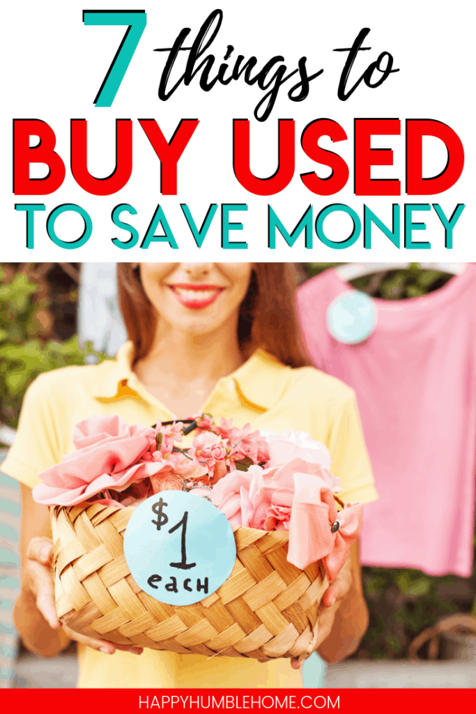 7 Things to Buy Used to Save Money - These money savings tips for thrift shopping and shopping for used items will help you save money and get a better deals. This is such an easy way to get the things your need to make your house a home for less! things to buy used to save money