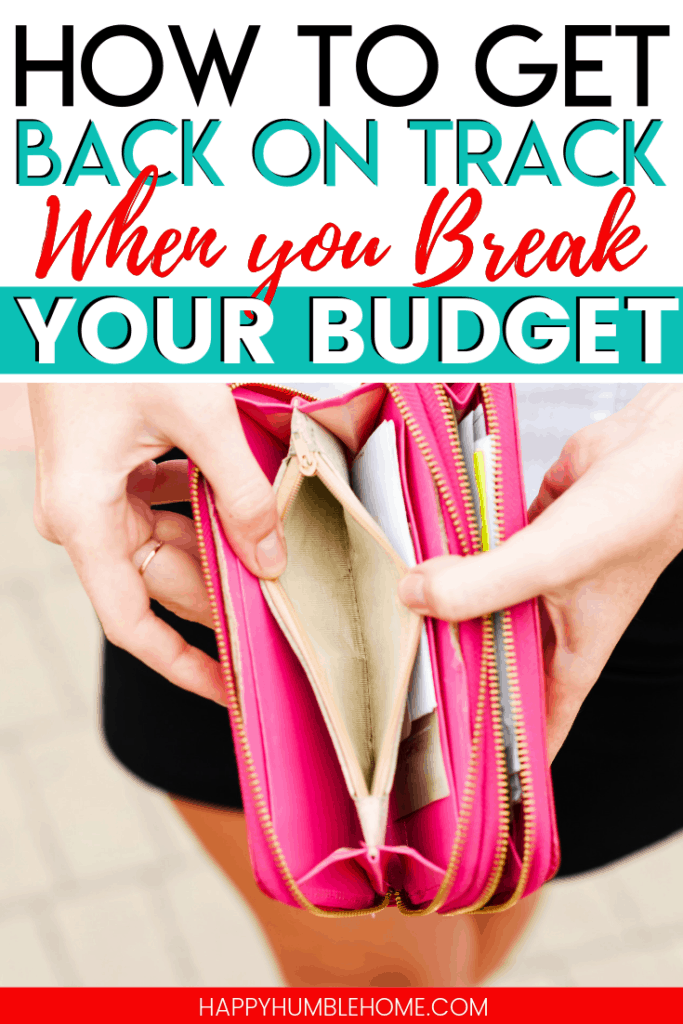 Get back on track when you break your budget